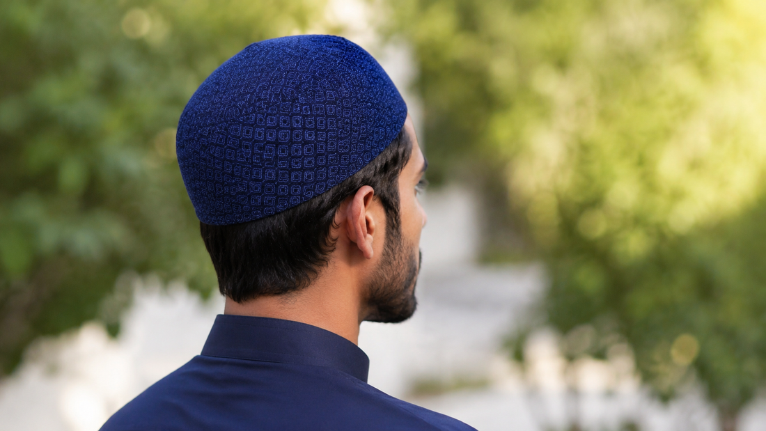 Dihya Koofi Blue secure fit without pins or over-tightening