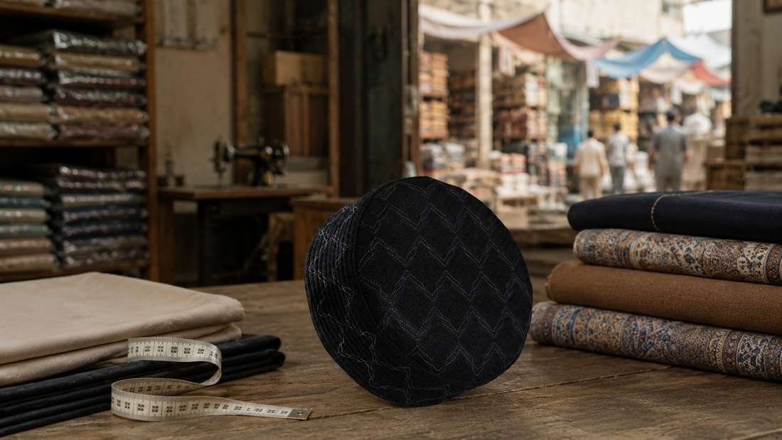 Pakistan Namaz Topi buyer guide using real Al-Banuri Tabrez Koofi