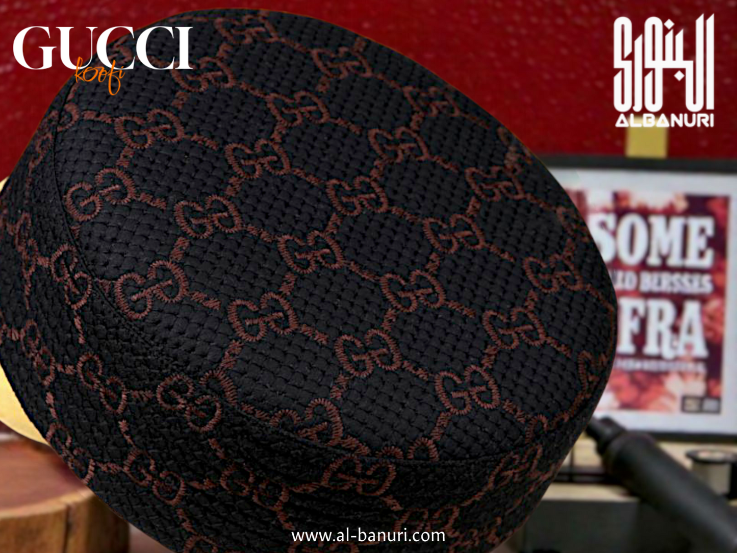 Gucci Koofi Mate - Luxury Designer Islamic Kufi Cap by Al-Banuri
